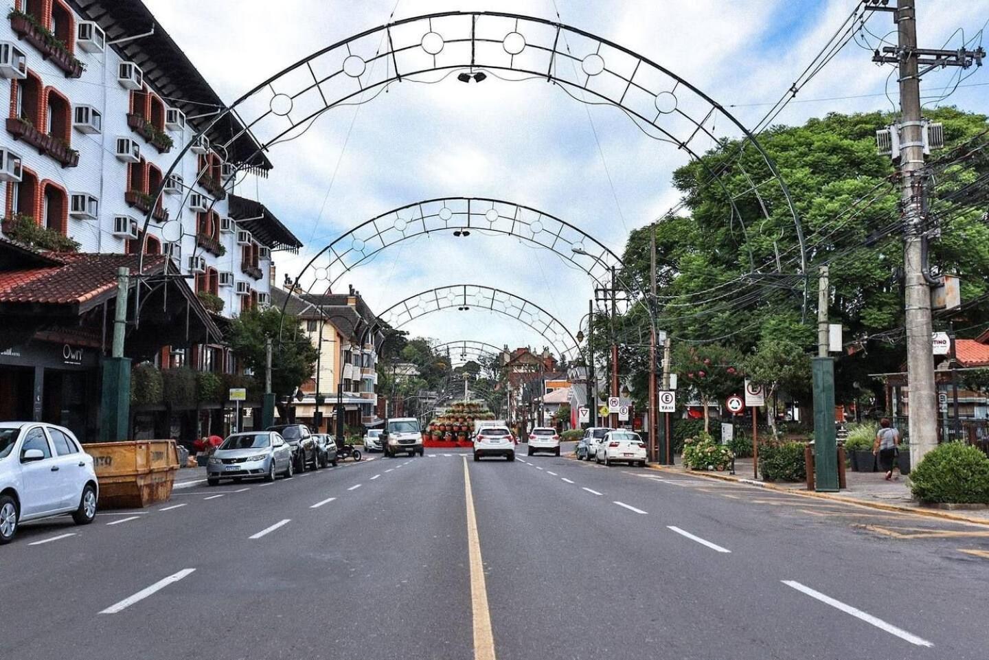 شقة Locar-In Gramado - Loft A 50 M Da Rua Coberta. المظهر الخارجي الصورة