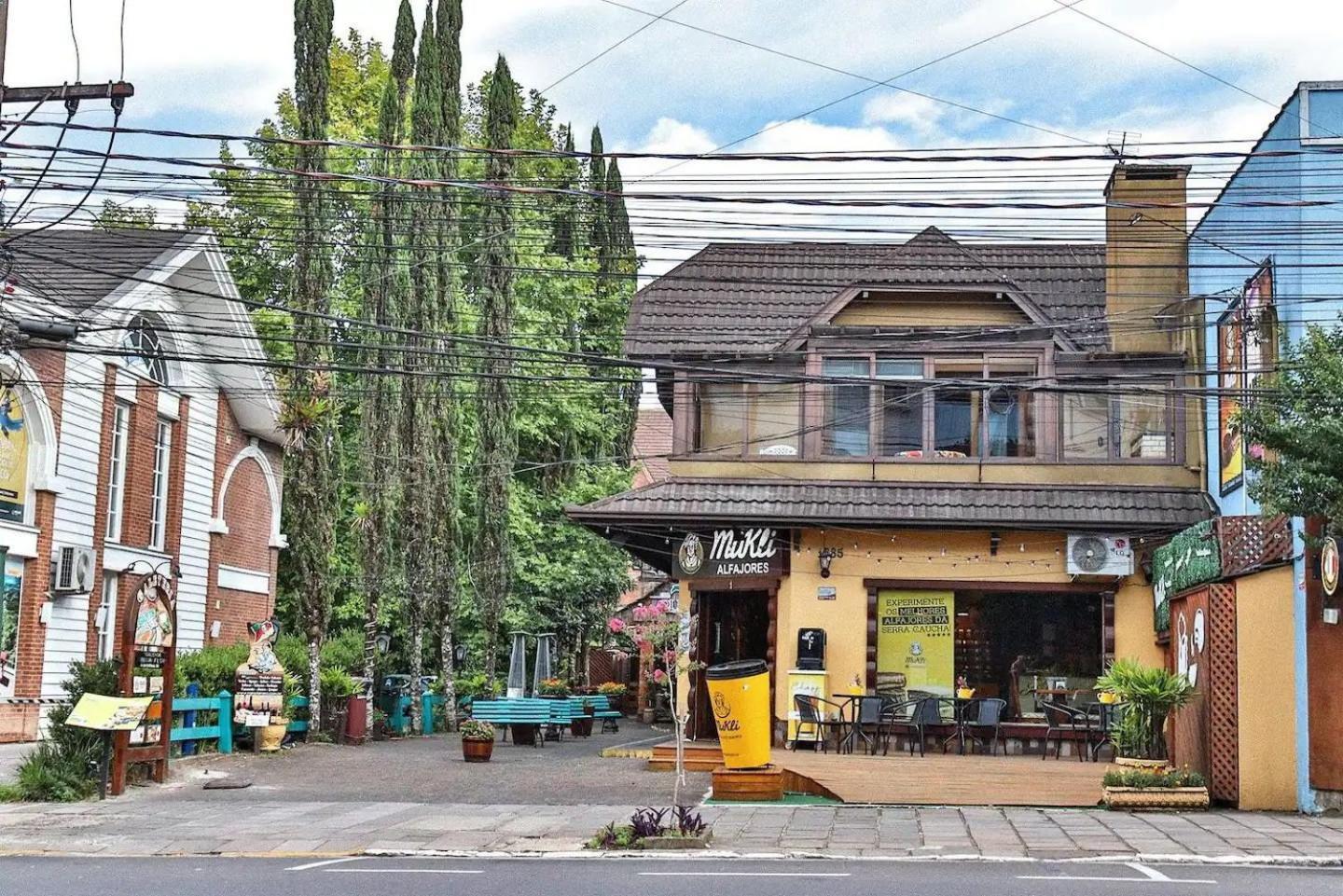 شقة Locar-In Gramado - Loft A 50 M Da Rua Coberta. المظهر الخارجي الصورة