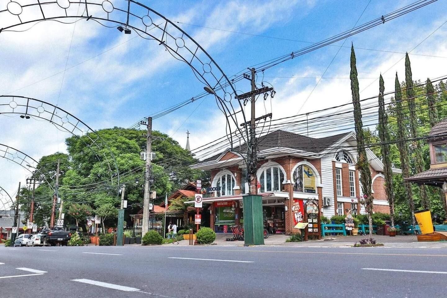 شقة Locar-In Gramado - Loft A 50 M Da Rua Coberta. المظهر الخارجي الصورة