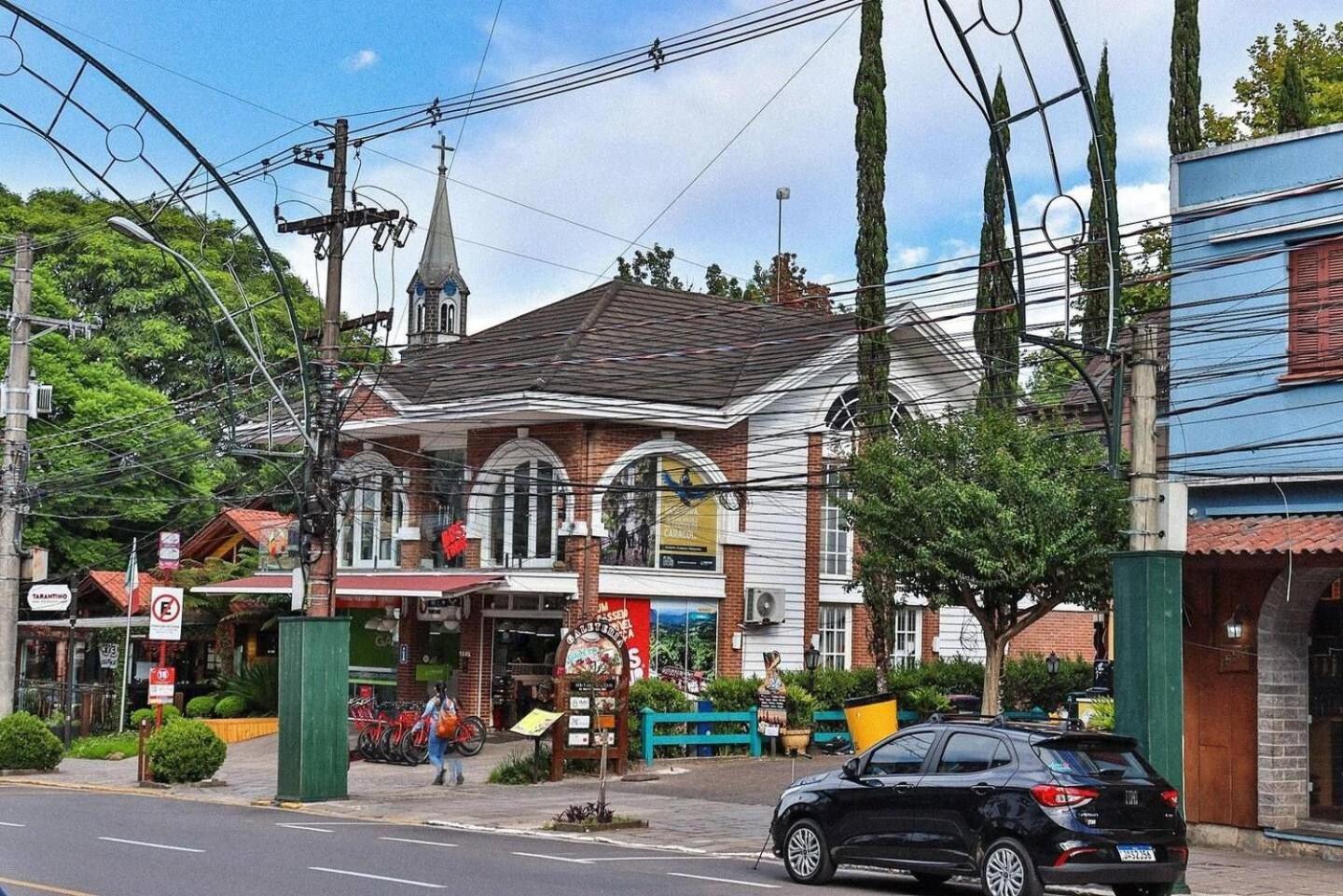 شقة Locar-In Gramado - Loft A 50 M Da Rua Coberta. المظهر الخارجي الصورة